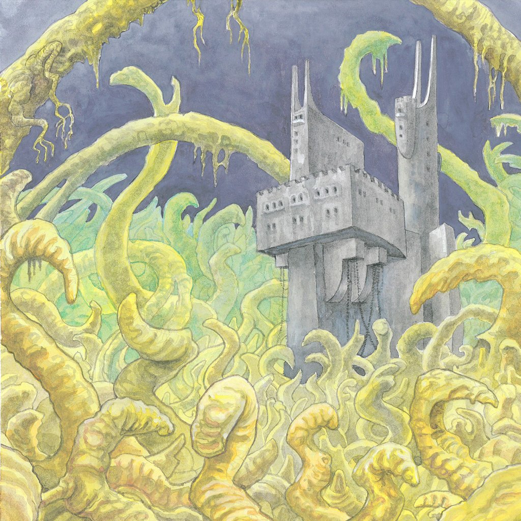 Goatowa Rex LP Back Catalogue Product Picker LP Putrid Marsh/Mauvet Mauve - Insects Burrowed Within A Rotten Skeleton split LP (green)