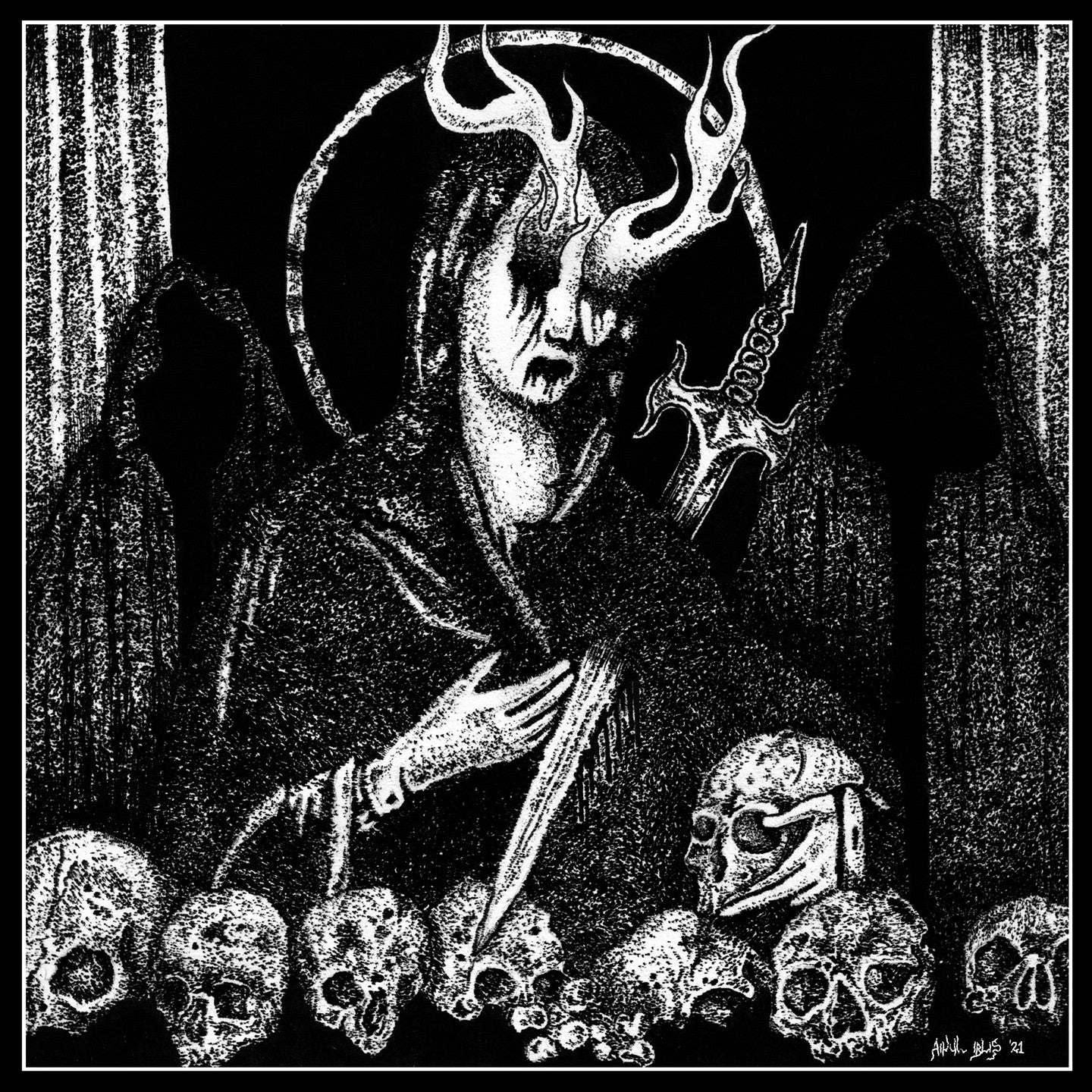 His Wounds Back Catalogue Picker (2022-2024) LP Klanen - Μνήμα - Celestial Sword - The Oracle 4 Way Split LP (black or white)