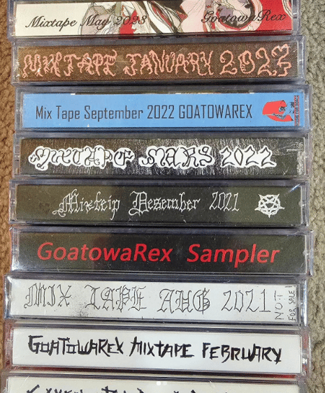 Goatowa Rex MixTape and Label Sampler Lot-Bundle (12 tapes)