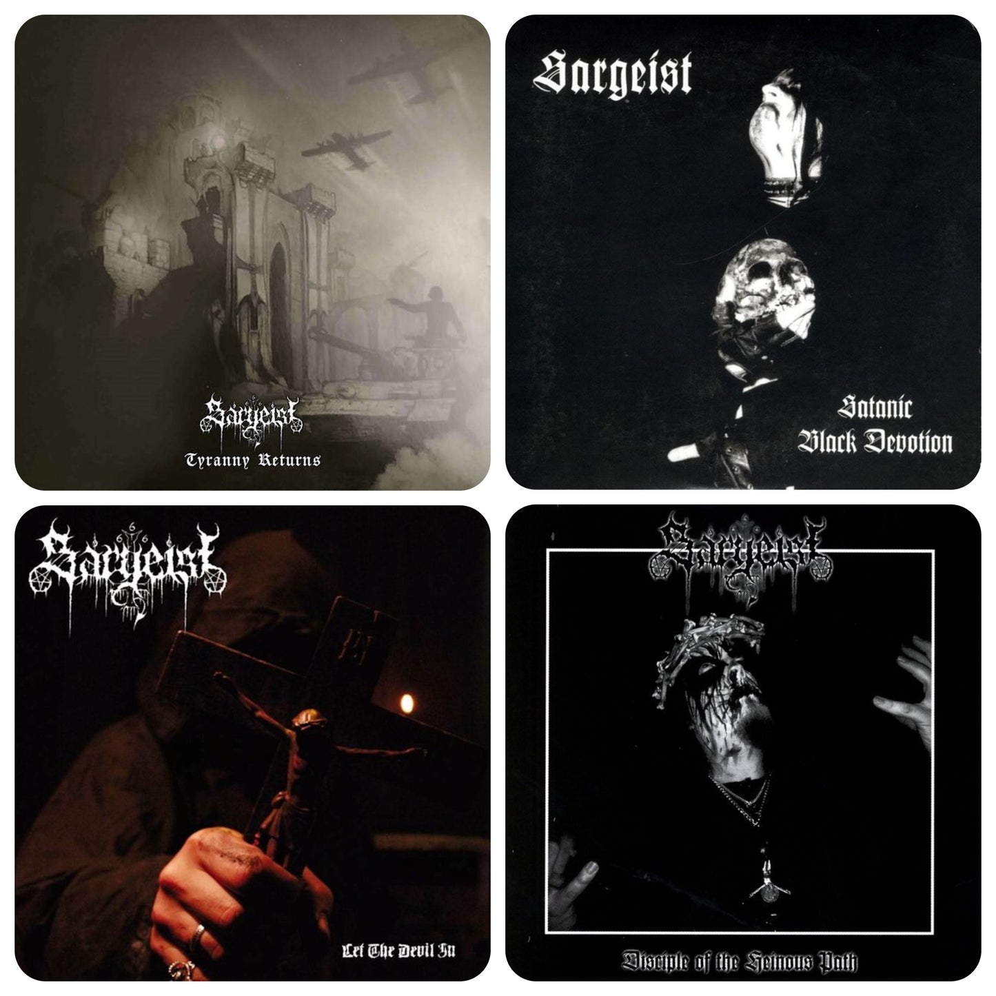 FEBRUARY & MARCH 2025 PREORDER PAGE (New Era, ALTARE, RABAUW, OSMOSE, and more) LP Sargeist- 4 LP reissue bundle (Osmose 2024 blood red restock)