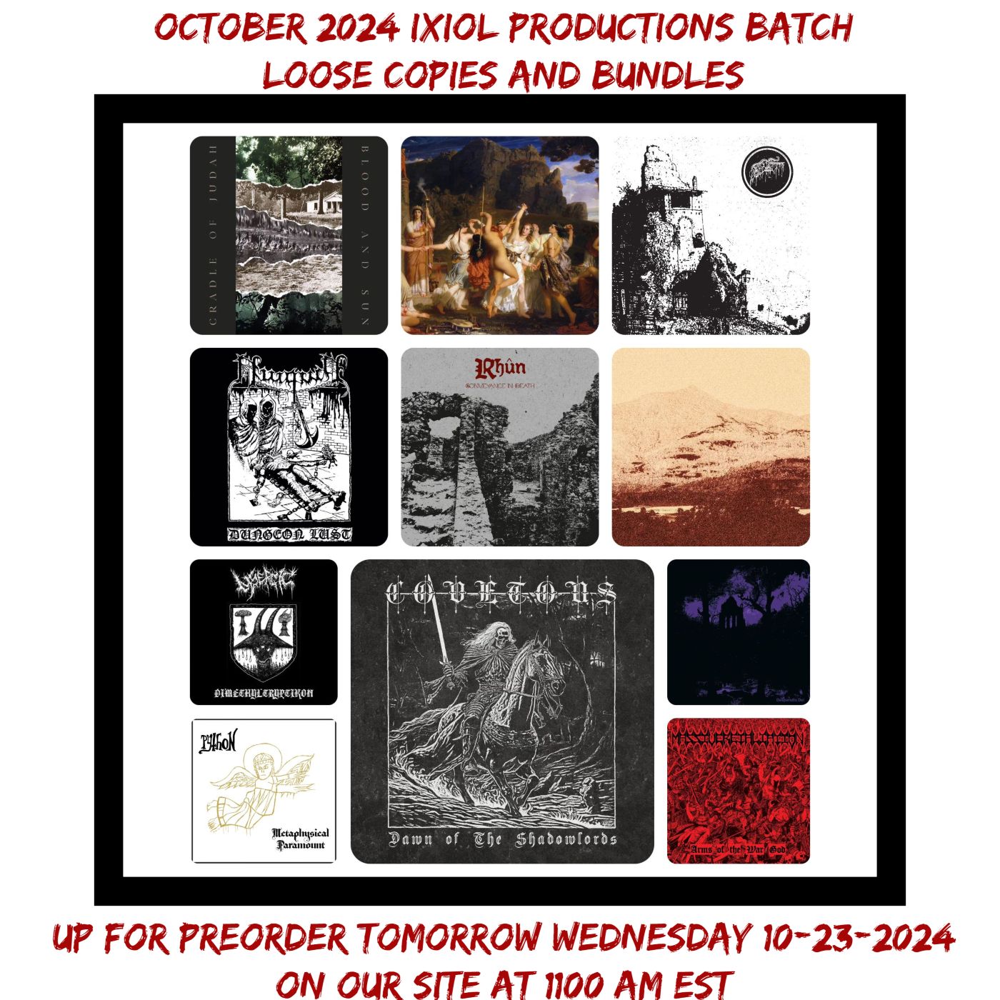 IXIOL OCTOBER 2024 RELEASE BATCH PICKER LP  FULL BUNDLE OF RELEASES (10LP, 2DLP) 